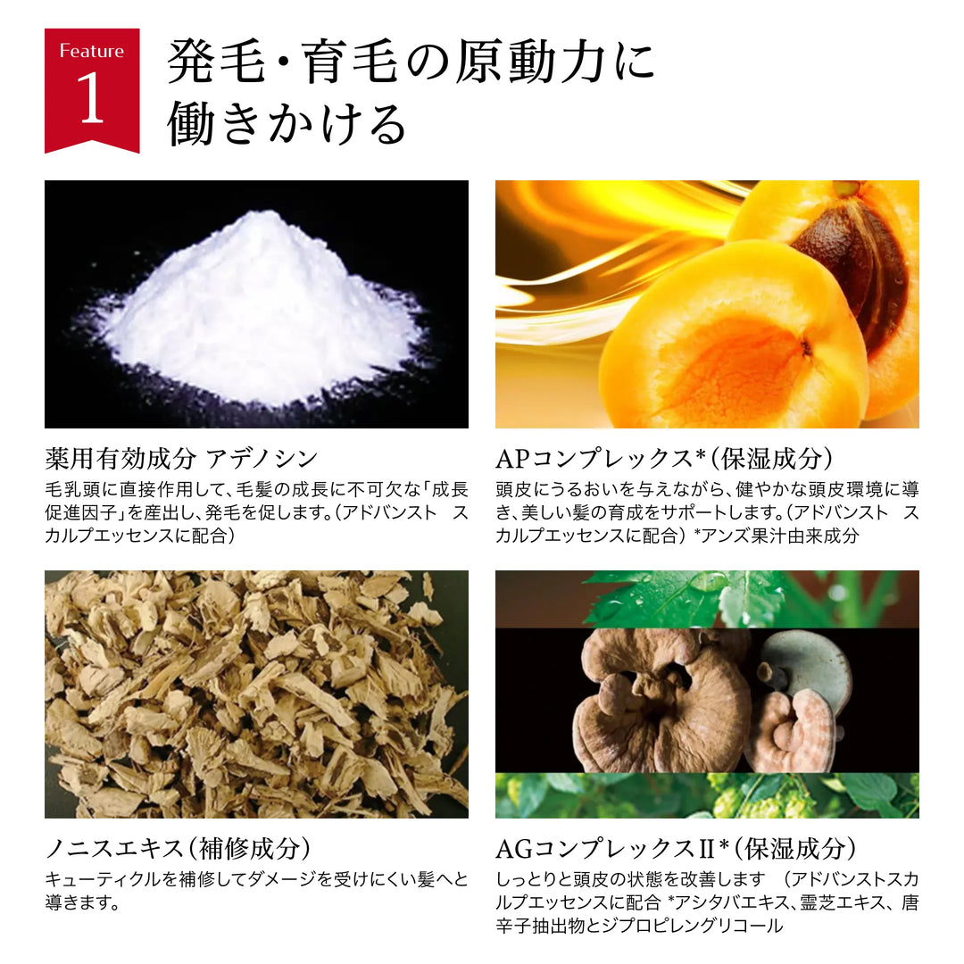 アデノバイタル アドバンスト スカルプエッセンス 180ml / 480ml｜SHISEIDO PROFESSIONAL