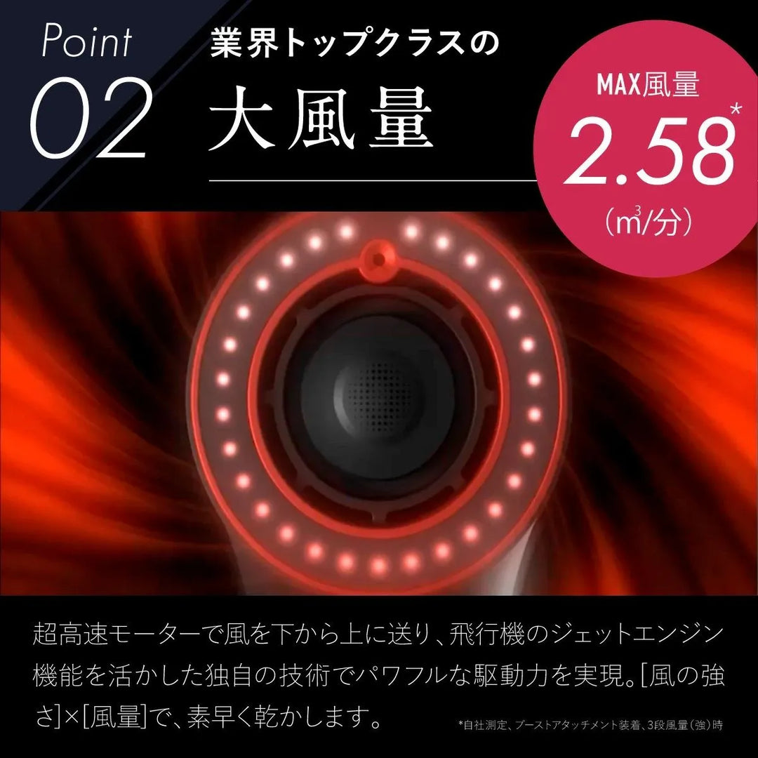 業界トップクラスの大風量