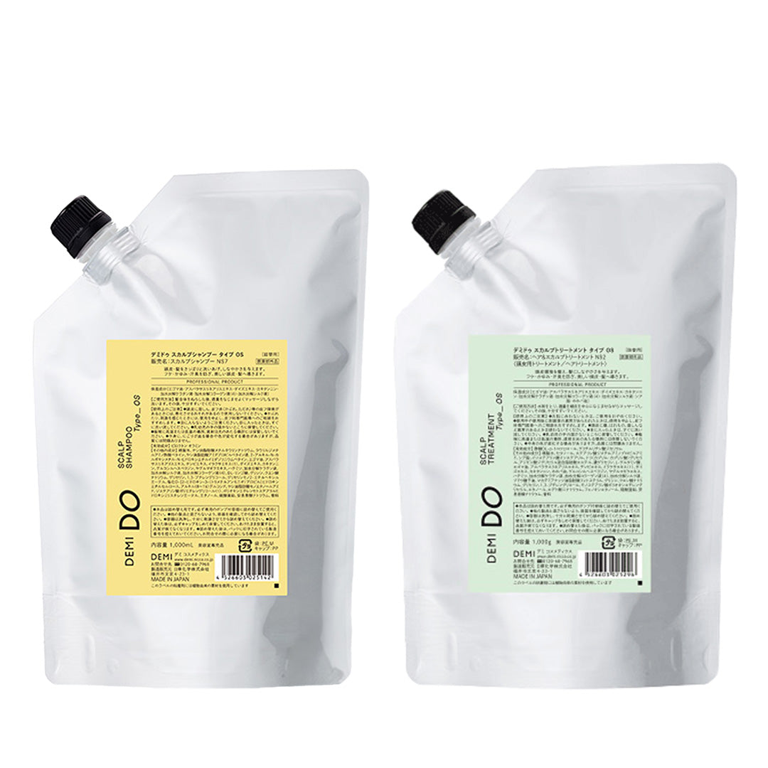 【セット】デミドゥ スカルプシャンプー・トリートメント タイプ OS 脂性肌｜DEMIDO