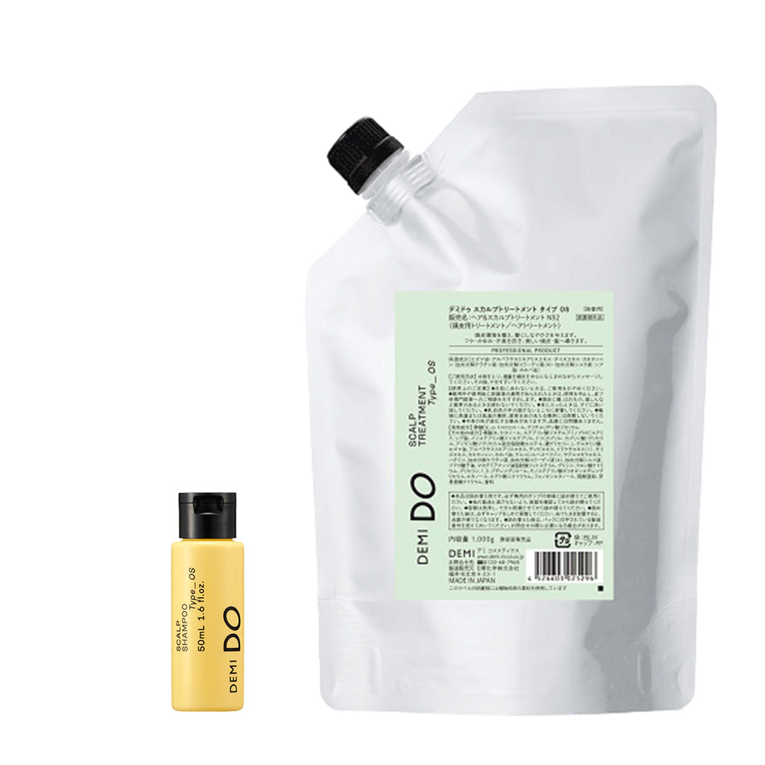 【セット】デミドゥ スカルプシャンプー・トリートメント タイプ OS 脂性肌｜DEMIDO