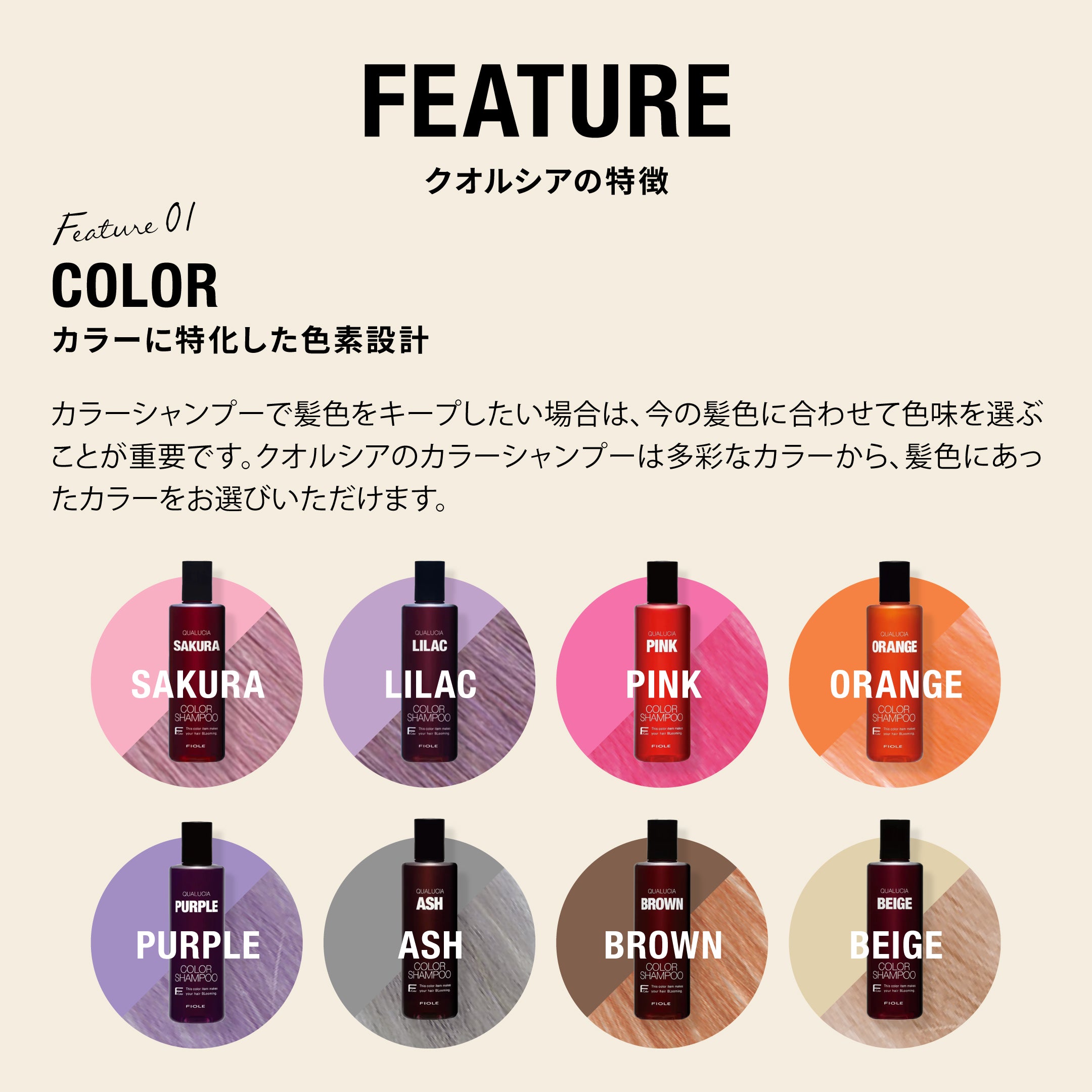 フィヨーレ クオルシア カラーシャンプー 1000ml｜FIOLE – CHOUCHOU