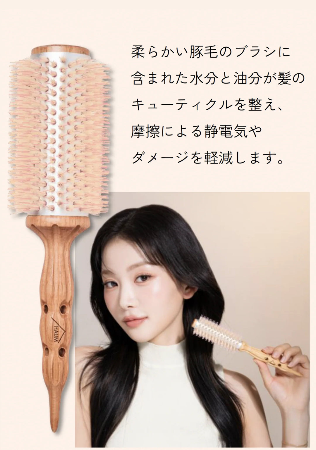 ハウムロールブラシ 商品特徴説明