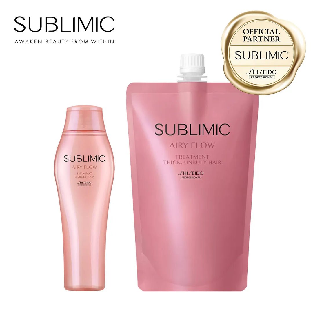 【セット】サブリミック エアリーフロー シャンプー・トリートメント (THICK, UNRULY HAIR：太くまとまらない髪)｜SUBLIMIC