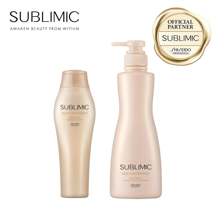 【セット】サブリミック アクアインテンシブ シャンプー・トリートメント W:弱った髪用｜SUBLIMIC