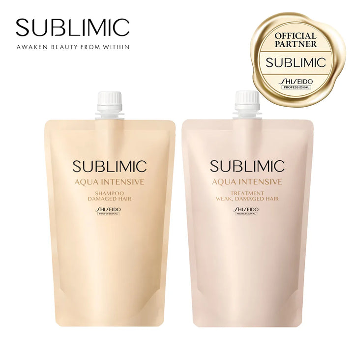 【セット】サブリミック アクアインテンシブ シャンプー・トリートメント W:弱った髪用｜SUBLIMIC