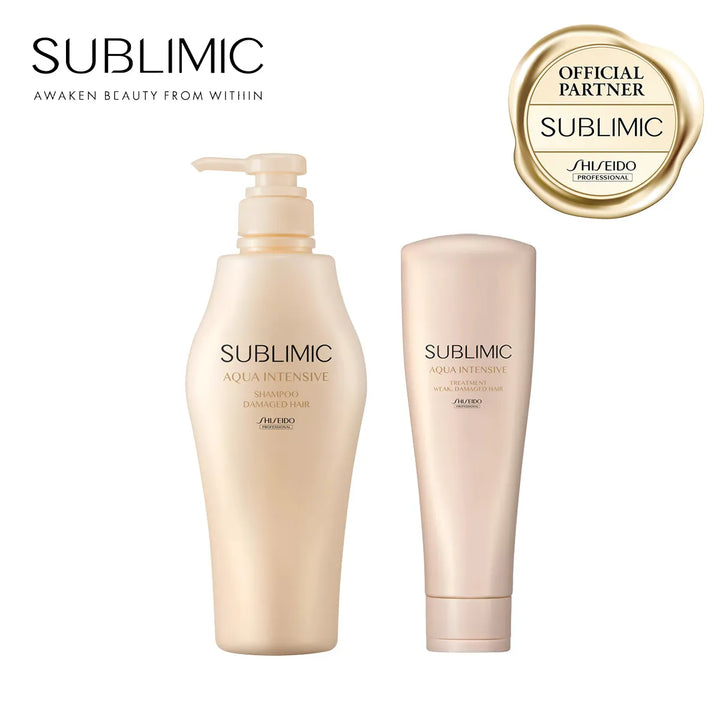 【セット】サブリミック アクアインテンシブ シャンプー・トリートメント W:弱った髪用｜SUBLIMIC