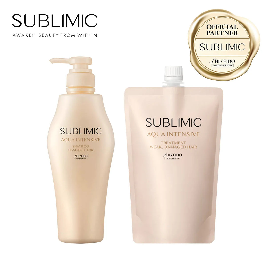 【セット】サブリミック アクアインテンシブ シャンプー・トリートメント W:弱った髪用｜SUBLIMIC